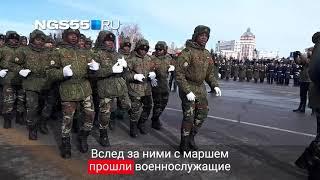 Марш Анголы и Конго в Омске на 23 февраля