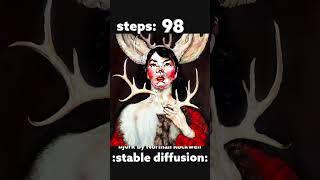 Bjork: Stable Diffusion using Google Colab Notebook Steps Timelapse Text Prompt in Description