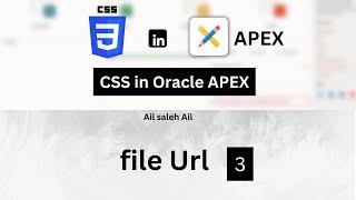 CSS in Oracle APEX :   file url  ( With English Subtitles )