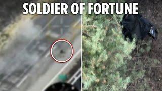 Amazing luck of Russian soldier escaping EIGHT drone attacks as comrades' 'invisibility cloak' fails