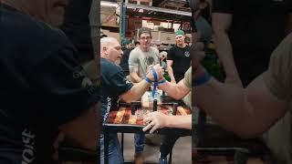Assassin vs Bill Sinks badgers Christmas party practice #fun #armwrestling #teamstone #labyrinth