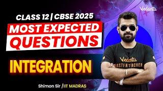 Integration | Most Expected Questions | Class 12 Maths | CBSE 2025 Shimon Sir