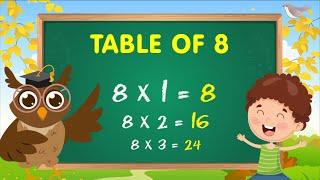 Table of 8 | Learn Multiplication Table of 8 | Fun Learning Math Video