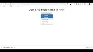 Multiple select dropdown with checkbox in php