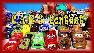 Pixar Cars Halloween Cars Costume Contest with Lightning McQueen Mater Doc and Chick Hicks