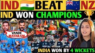 IND WON CHAMPIONS TROPHY-IND BEAT NZ-ROHIT 76🫶 VARUN 2Wc, KULDEEP 2Wc