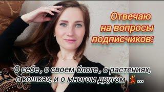 Отвечаю на ВОПРОСЫ подписчиков: рассказываю о себе, о своем блоге, о РАСТЕНИЯХ и кошках и не только.