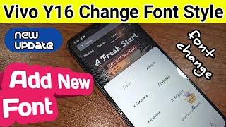 Vivo y16 change font style // Add new font vivo y16