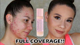 INSANE FULL COVERAGE FOUNDATION! | MAKEUP REVOLUTION Conceal & Define Foundation