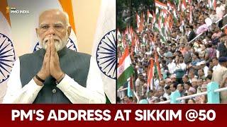 Prime Minister Narendra Modi's address at "Sikkim@50 event , Palzor Stadium, Gangtok