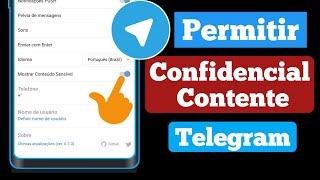 Cómo habilitar contenido sensible en Telegram- Android / iOS