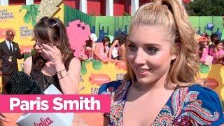 Paris Smith on the orange  carpet at the 2015 Nickelodeon Kids' Choice Awards!