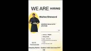 Sodexo Hiring kitchen helper Room and food free   #jobsearch   Call 7005320389