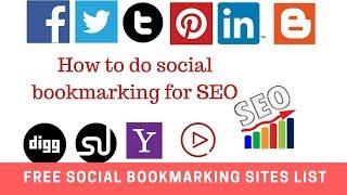 How to Do Social Bookmarking for SEO - Free Social Bookmarking Sites List