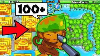 meet this POWERFUL 100+ Sniper Lategame Strategy... (Bloons TD Battles Bananza)