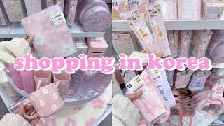 shopping in korea vlog  daiso stationery haul  spring 2025 cherry blossom edition