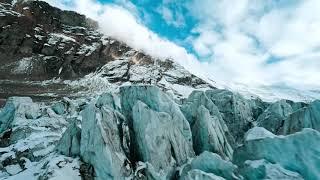 Drone FPV long range  Combin and Glacier de Corbassière, Valais, Switzerland