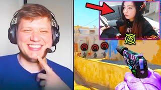 S1MPLE PLAYS CSGO WITH PRO GIRLS!! CS:GO Twitch Clips