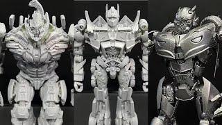 New Transformers model kit action figures on display by Yolopark