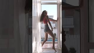 Girl dancing in the doorway