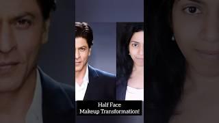 Half Face Transformation | Niv Vin Arts #makeuptransformation #srk #shahrukh #shahrukh_khan #jawan