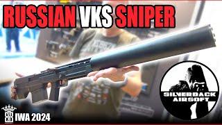 Russian Bullpup VKS Sniper Rifle by Silverback - IWA 2024 Airsoft