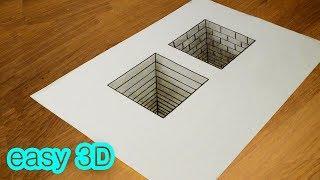 Simple 3D drawing illusion hole.