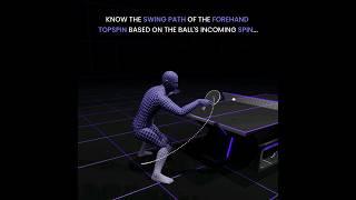 Know the swing path of the Forehand Topspin based on the ball's incoming spin - #learntabletennis