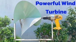 Build a Powerful Wind Turbine at Home with Simple Tools. New technology wind turbine.