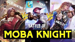 LANCELOT VS FLORENTINO VS FIORA KNIGHT HERO COMPARISON - MLBB VS AOV VS LOL WR