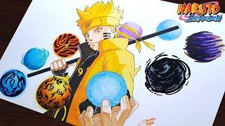 How to Draw"Uzumaki Naruto with all Tailed Beast Rasengan"step by step (Tutorial)for beginners