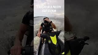 Huge rain drops with 30+ mph winds is NOT FUN!! #rain #storm #florida #insane #jetski #adventure