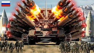 Today! RUSSIA deployed giant turbo-charged tanks to destroy the Ukrainian military headquarters.