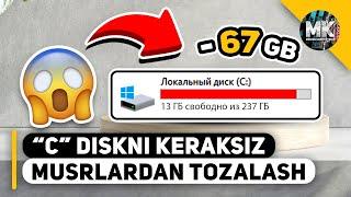 "C" DISKNI KERAKSIZ FAYLLARDAN TOZALASH