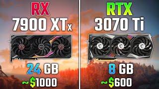 RX 7900 XTX vs RTX 3070 Ti | Test in 6 Games