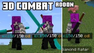 Added New Combat Animations And Weapons to Your Survival World! - 3D Combat Addon (Mcpe 1.18/1.19)