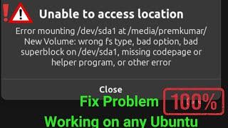 Fix Error mounting /dev/sdb2 at /media/ubuntu wrong fs,bad option,superblock|Ubuntu 24.04 LTS|2024