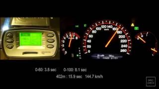 Honda Accord 7 2.4 AT Reflash + testpipe 0-100, 0-150, 0-200 racelogic acceleration, 402m