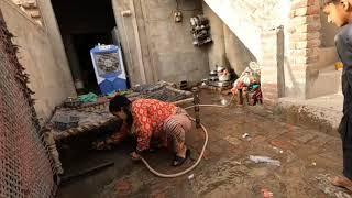 Today I washed the whole house, a lot of things got dirty