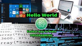 Hello World Programming C Your Very 1st Program With Atom Editor In Windows 10 #3