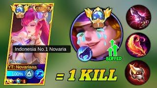 NO MORE! META HARLEY | TOP 1 NOVARIA BEST ONE SHOT BUILD & EMBLEM 2024 COUNTER HARLEY JUNGLER - MLBB