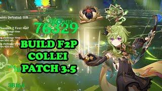 COLLEI SUPPORT BUILD DEFINITIVA F2P Parche 3.5 | Genshin Impact #colleigenshinimpact