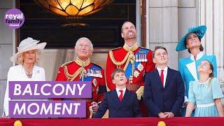 King and Queen Join Royals on Buckingham Palace Balcony for Flypast