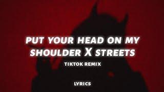 Red Silhouette challenge - put your head on my shoulder x streets (lyrics) (TikTok Remix)