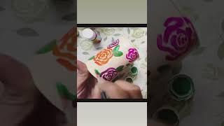 Painting a tin can #trending #art #artandcrafts #diycrafts #youtubeshorts #youtube #painting