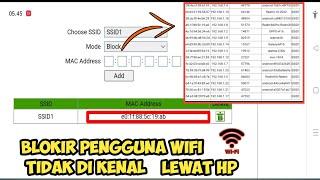 Cara memblokir pengguna wifi yang tidak di kenal