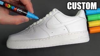 CUSTOM AIR FORCE 1  WITH POSCA MARKERS !!