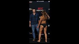 Manin Fiorot vs. Tabatha Ricci - Weigh-in Face-Off #shorts #ufc #mma #hot #booty #female #flyweight