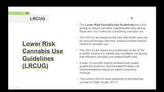 Canada's Lower-Risk Cannabis Use Guidelines 2019