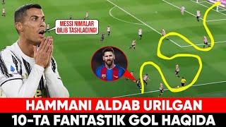 RAQIBLARNI ALDAB O'TIB URILGAN 10-TA ENG CHIROYLI GOL YOHUD KUCHLI DRIBLING BILAN URILGAN GOLLAR